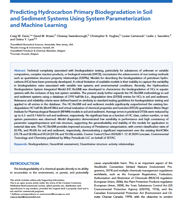 Predicting hydrocarbon primary biodegradation in soil and sediment systems using system parameterization and machine learning