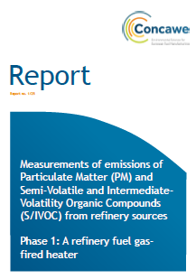 Measurements of emissions of Particulate Matter (PM) and Semi-Volatile and Intermediate-Volatility Organic Compounds (S/IVOC) from refinery sources – Phase 1: A refinery fuel gas-fired heater